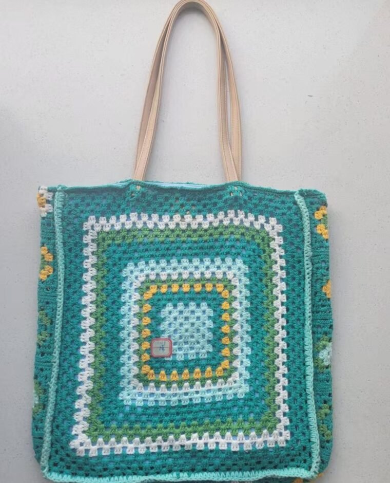Waffle Crochet Bucket Bag EA-B-103