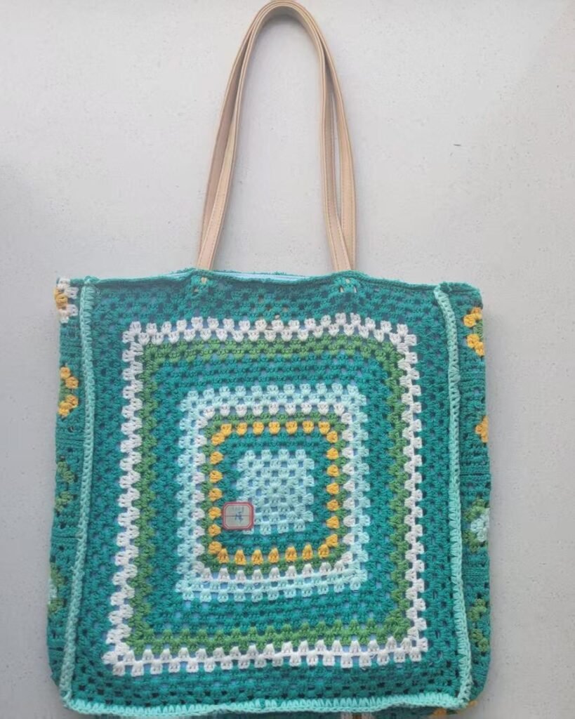 Waffle Crochet Bucket Bag EA-B-103