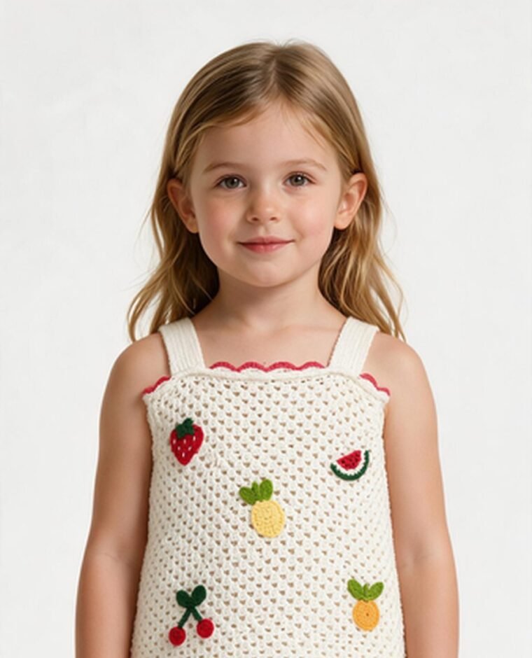 Children's Diamond Crochet Pinafore EA-C-107