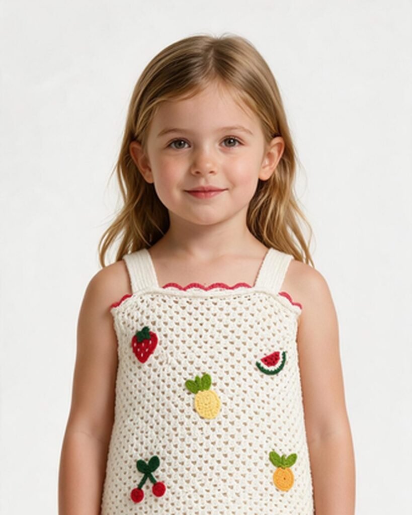Children's Diamond Crochet Pinafore EA-C-107