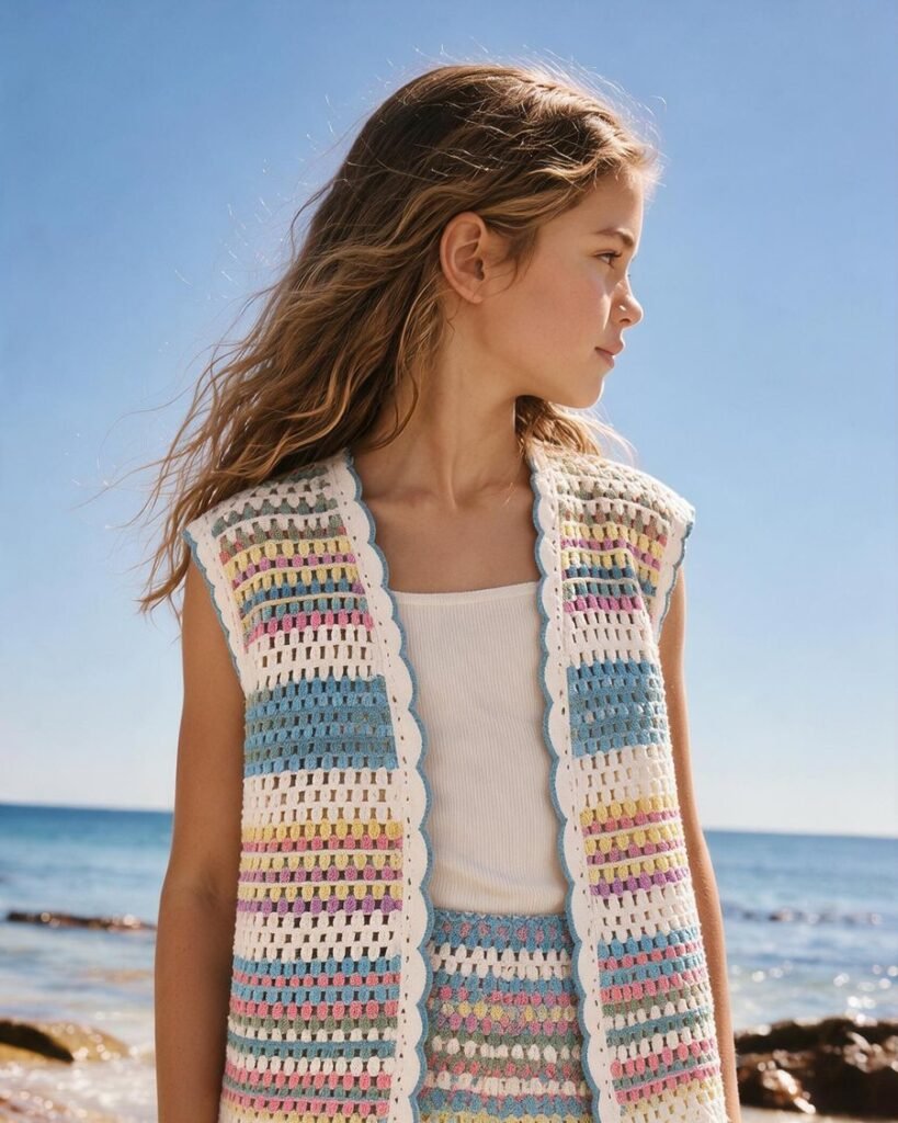 Children's Pineapple Crochet Jumpsuit EA-C-110