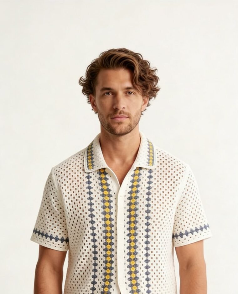 Men's Openwork Crochet Tank Top EA-M-104