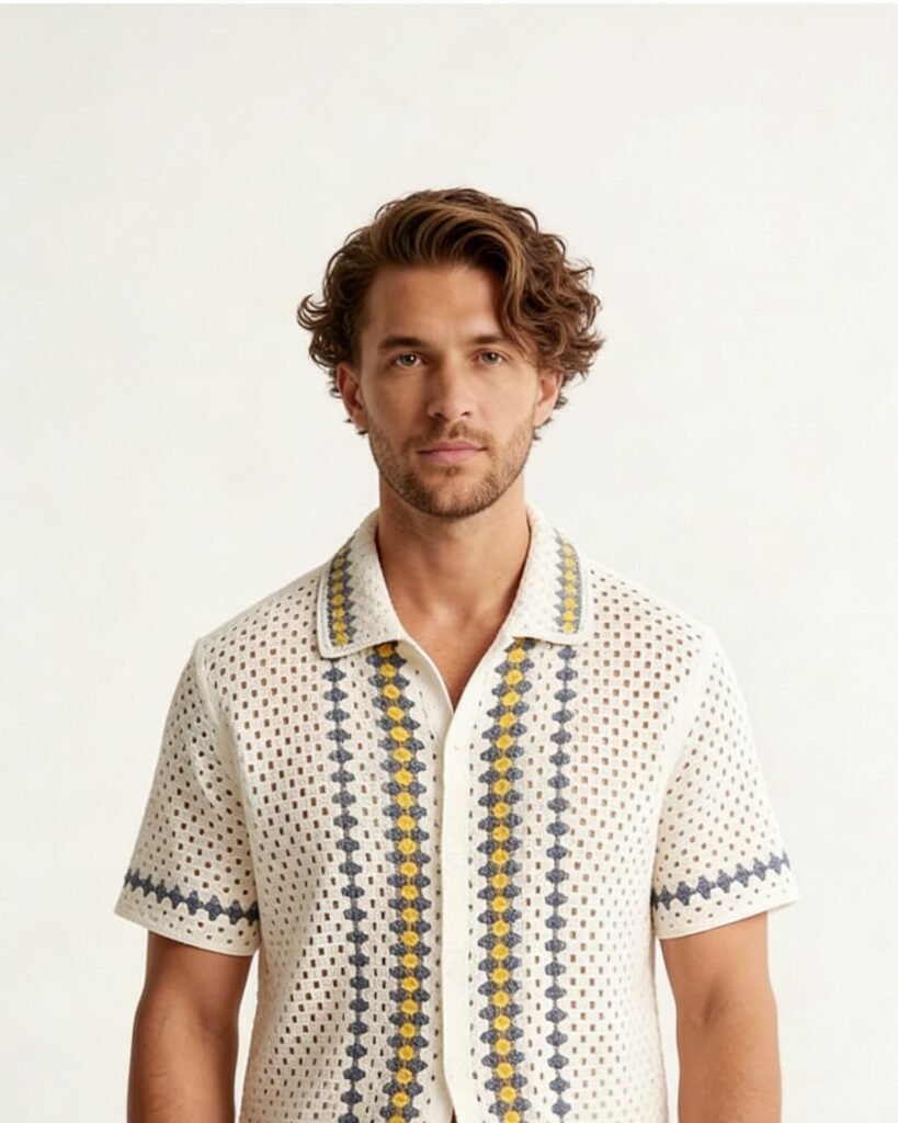 Men's Openwork Crochet Tank Top EA-M-104